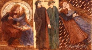 Artist Dante Gabriel Rossetti's Work - Paolo and Francesca 1849