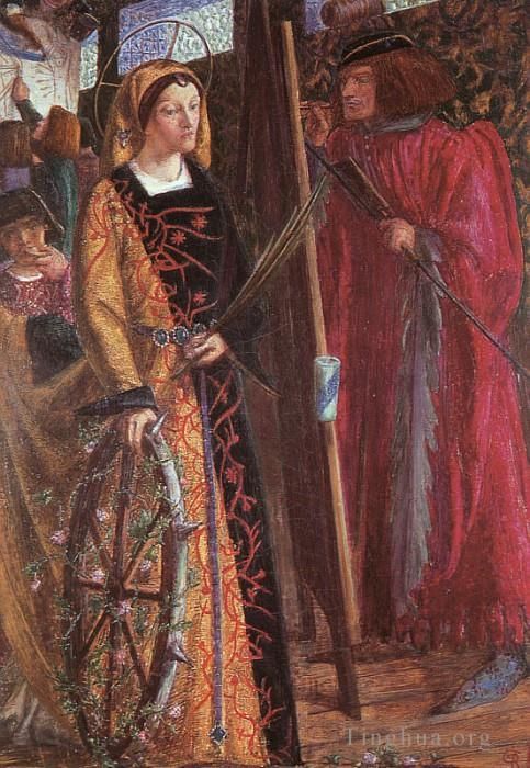 Dante Gabriel Rossetti Oil Painting - Saint Catherine