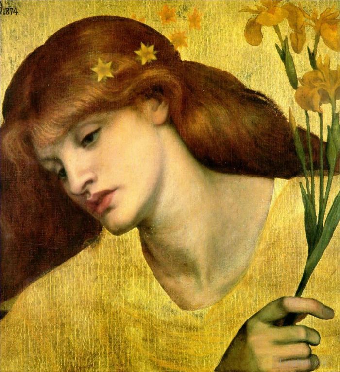 Dante Gabriel Rossetti Oil Painting - Sancta Lilias