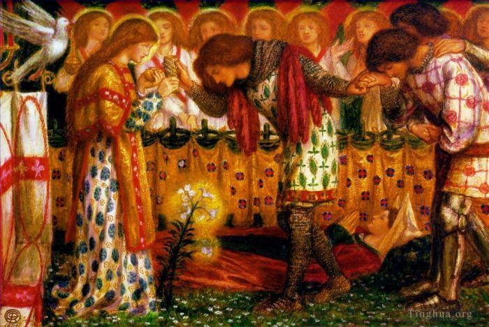 Dante Gabriel Rossetti Oil Painting - Sir Galahad