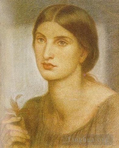 Dante Gabriel Rossetti Oil Painting - Study of a Girl