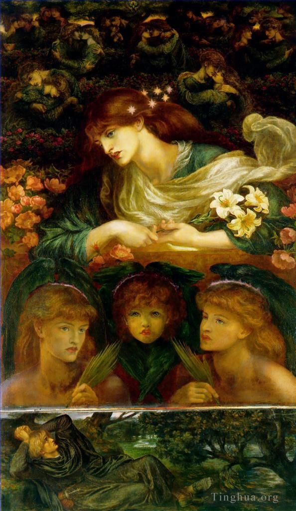 Dante Gabriel Rossetti Oil Painting - The Blessed Damozel