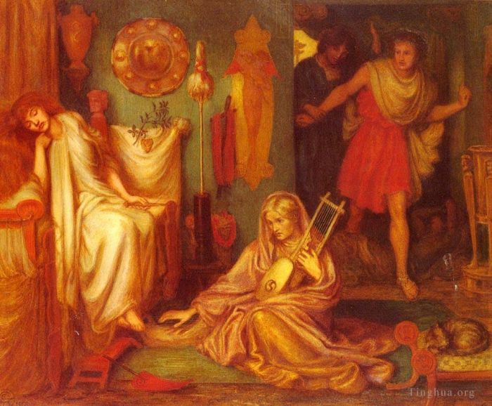 Dante Gabriel Rossetti Oil Painting - The Return Of Tibullus To Delia