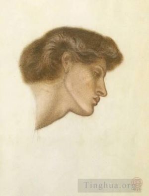 Artist Dante Gabriel Rossetti's Work - Dantes Dream at the Time of the Death of Beatrice study