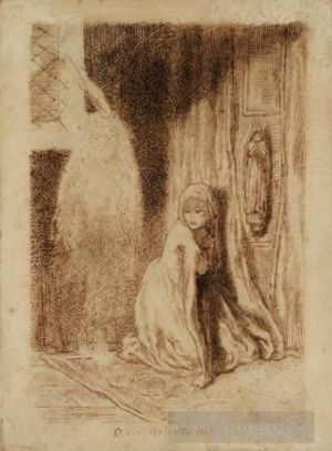 Artist Dante Gabriel Rossetti's Work - Faust Margaret in the Church