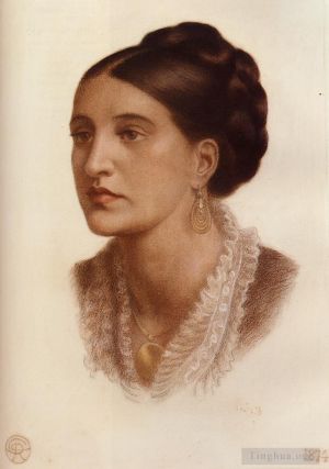Artist Dante Gabriel Rossetti's Work - Portrait Of Mrs Georgina Fernandez