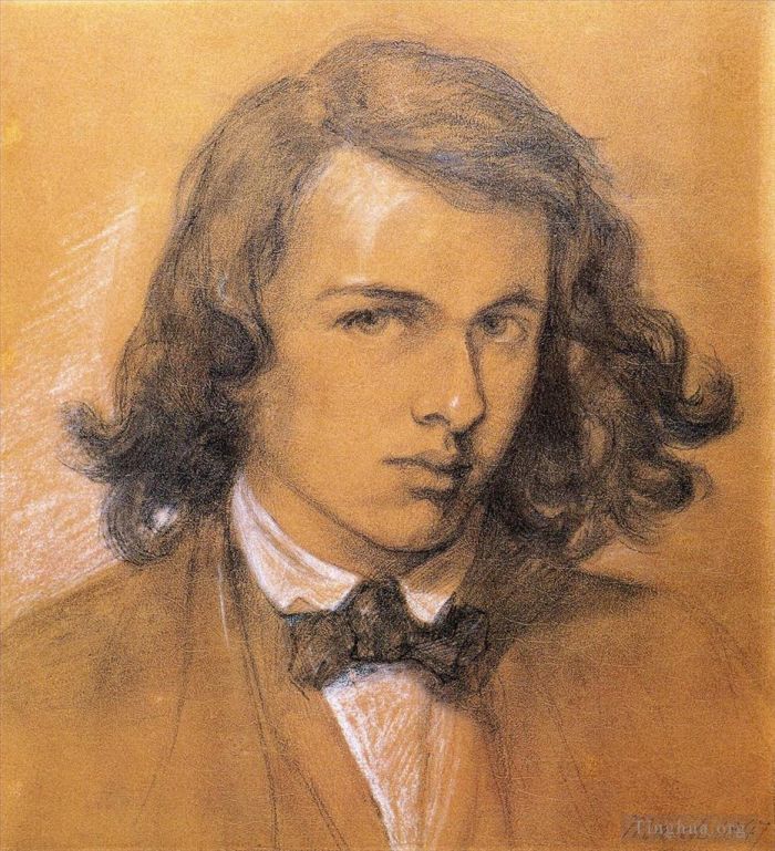Dante Gabriel Rossetti Various Paintings - Self Portrait