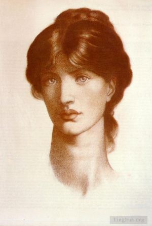 Artist Dante Gabriel Rossetti's Work - Study For A Vision Of Fiammetta