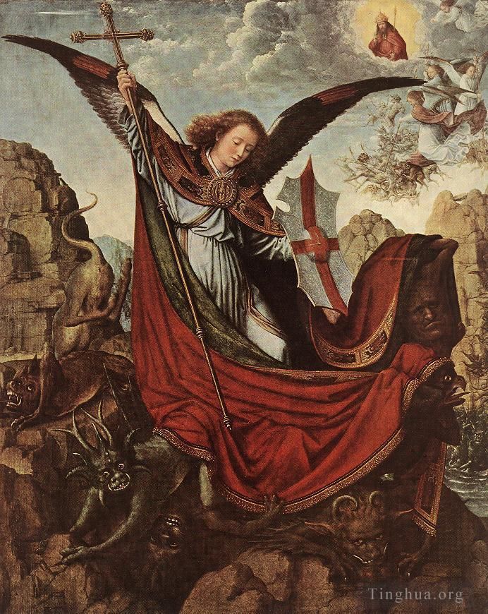Gerard David Oil Painting - Altarpiece of St Michael