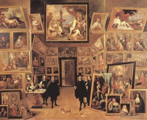 Artist David Teniers the Younger's Work - Archduke Leopold Wilhelm In His Gallery 1647