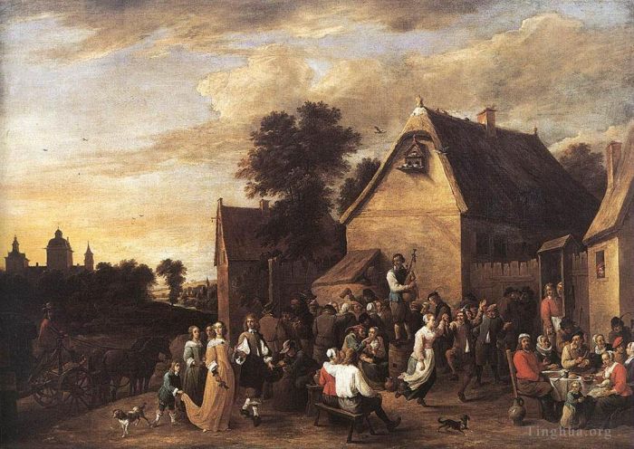 David Teniers the Younger Oil Painting - Flemish Kermess 1652