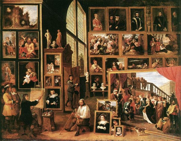 David Teniers the Younger Oil Painting - The Gallery Of Archduke Leopold In Brussels 1639