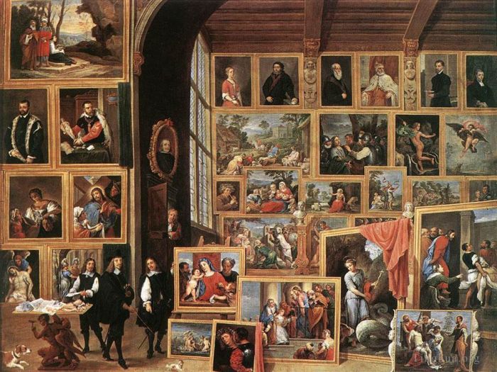 David Teniers the Younger Oil Painting - The Gallery Of Archduke Leopold In Brussels 1640