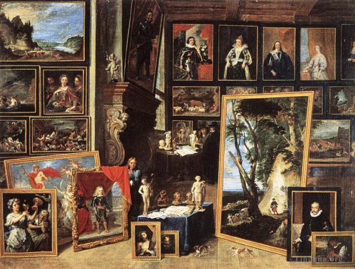 David Teniers the Younger Oil Painting - The Gallery Of Archduke Leopold In Brussels 1641