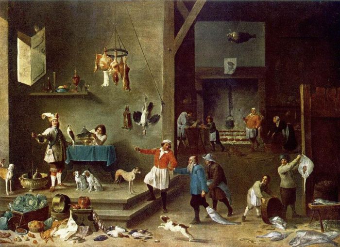 David Teniers the Younger Oil Painting - The Kitchen