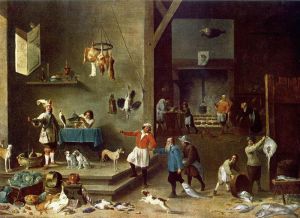 Artist David Teniers the Younger's Work - The Kitchen