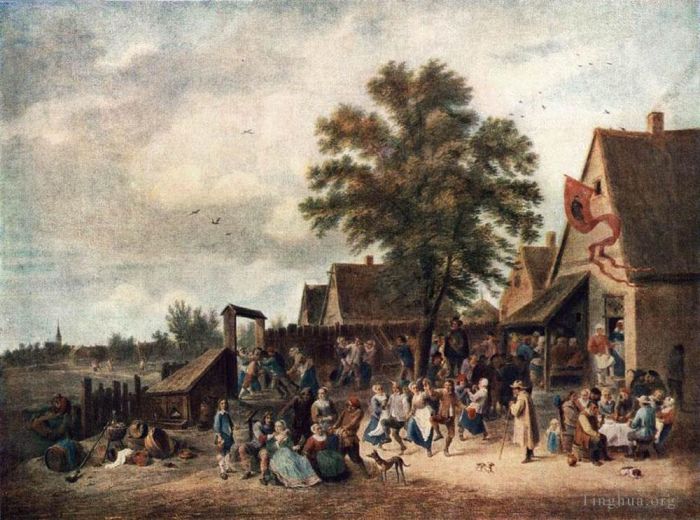 David Teniers the Younger Oil Painting - The Village Feast