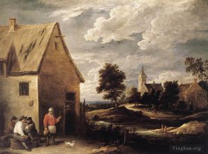 Artist David Teniers the Younger's Work - Village Scene 1