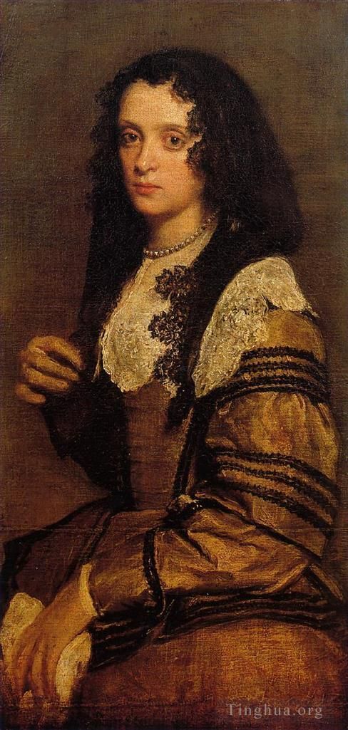 Diego Velazquez Oil Painting - A Young Lady