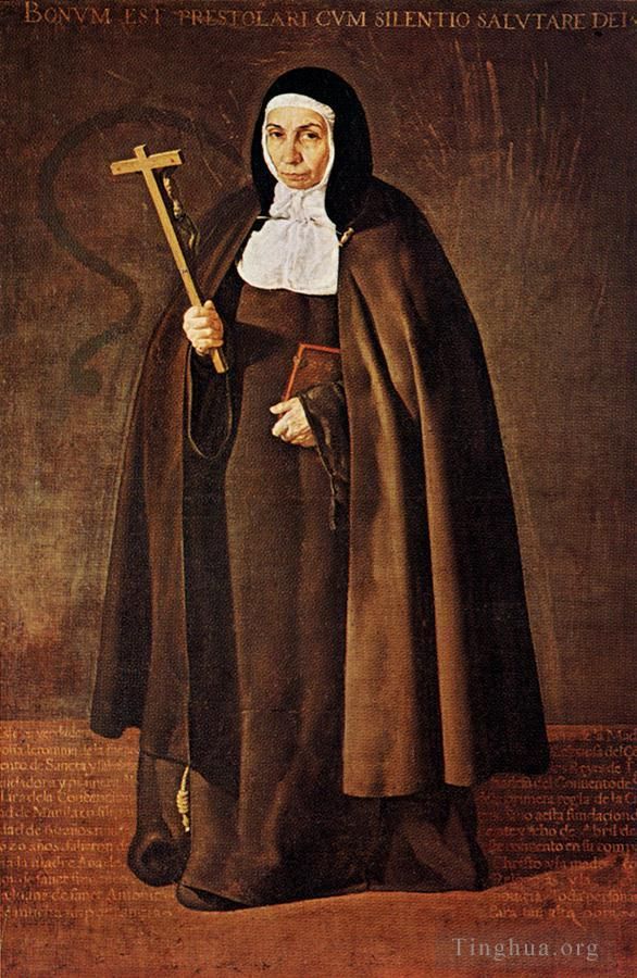 Diego Velazquez Oil Painting - Abbess Jeronima de la Fuente