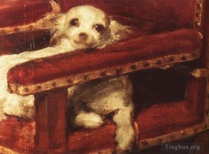 Artist Diego Velazquez's Work - Infante Philip Prosper dog