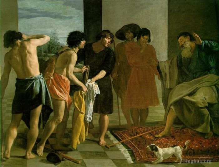 Diego Velazquez Oil Painting - Josephs bloody coat