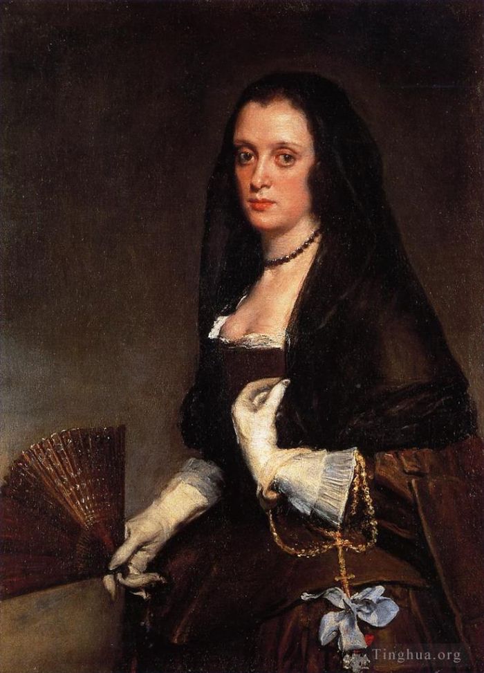 Diego Velazquez Oil Painting - Lady with a Fan