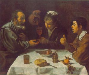 Artist Diego Velazquez's Work - The Farmers Lunch (Peasants at the table)