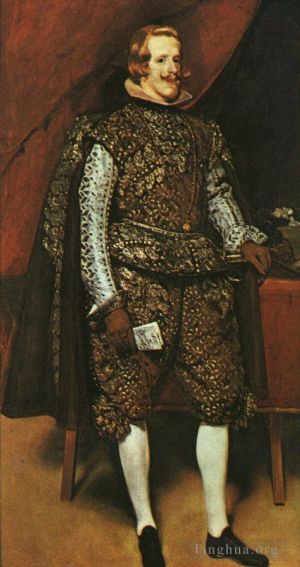 Artist Diego Velazquez's Work - Philip IV in Brown and Silver