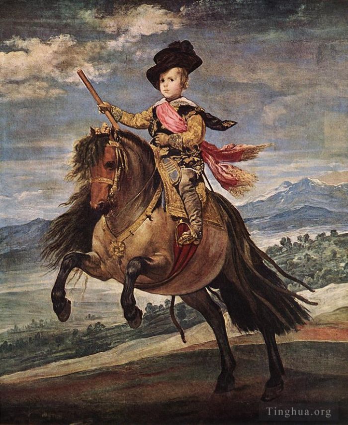 Diego Velazquez Oil Painting - Prince Baltasar Carlos on Horseback