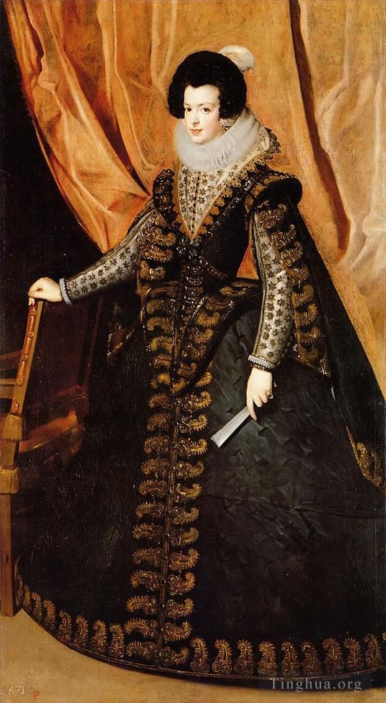 Diego Velazquez Oil Painting - Queen Isabel Standing