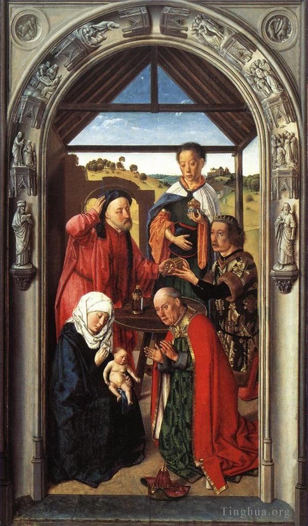 Dirk Bouts Oil Painting - Adoration Of The Magi