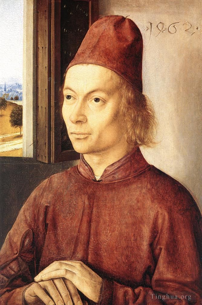 Dirk Bouts Oil Painting - Portrait Of A Man 1462