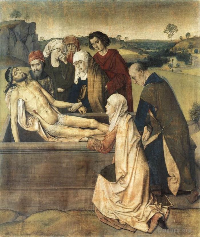 Dirk Bouts Oil Painting - The Entombment