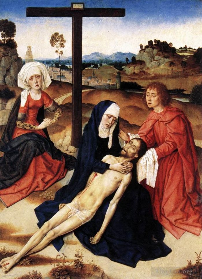 Dirk Bouts Oil Painting - The Lamentation Of Christ