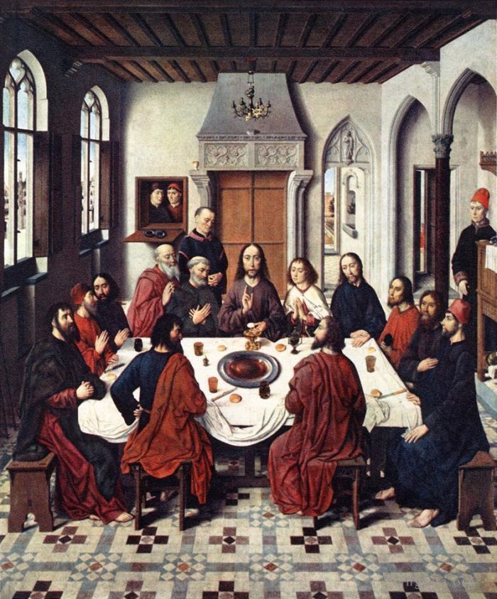 Dirk Bouts Oil Painting - The Last Supper