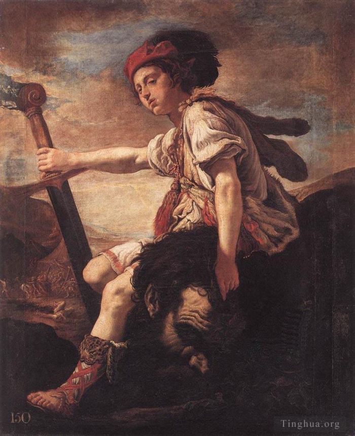 Domenico Fetti Oil Painting - David With The Head Of Goliath