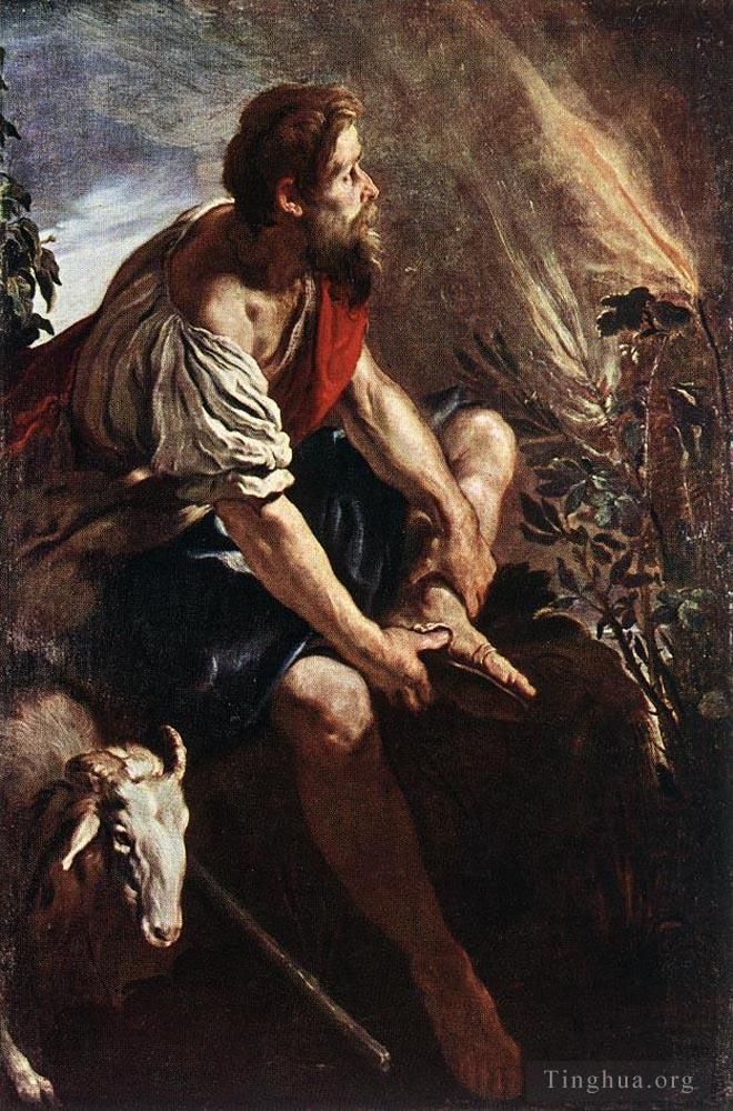 Domenico Fetti Oil Painting - Moses Before The Burning Bush