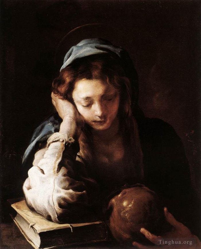 Domenico Fetti Oil Painting - The Repentant St Mary Magdalene
