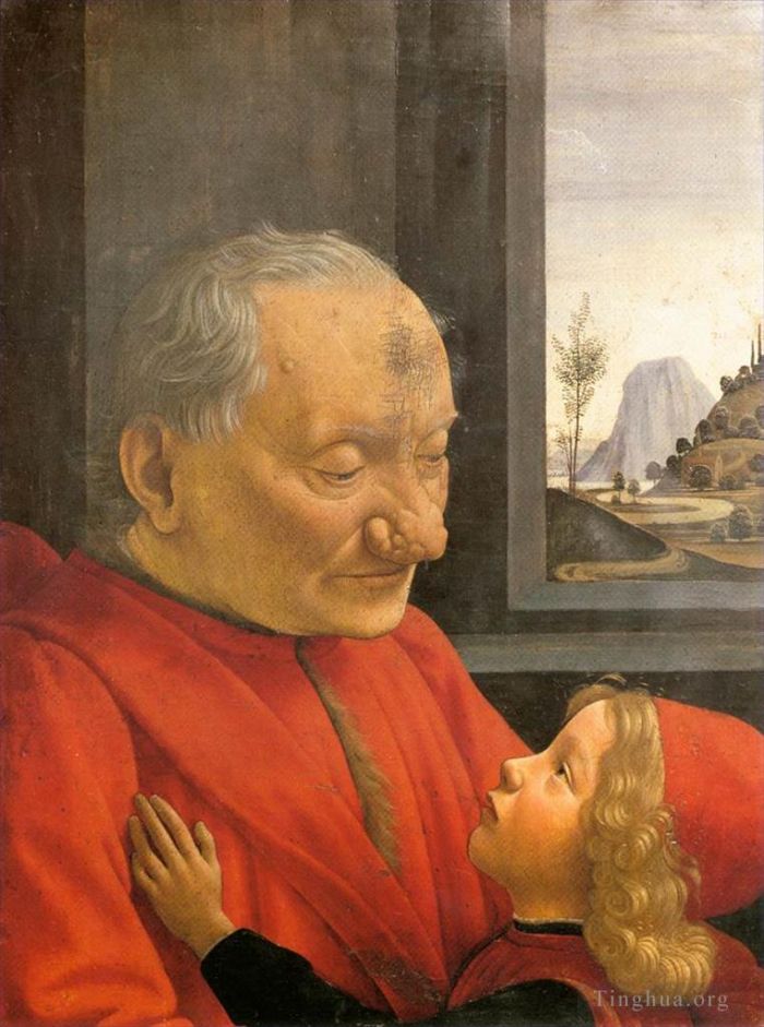 Domenico Ghirlandaio Oil Painting - An Old Man And His Grandson