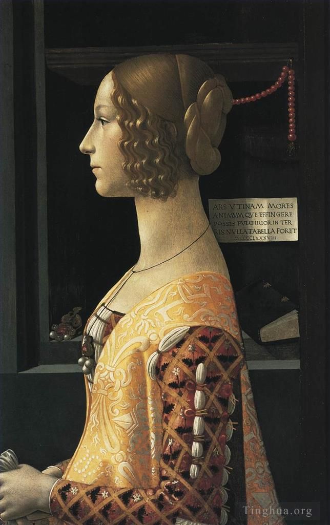 Domenico Ghirlandaio Oil Painting - Portrait Of Giovanna Tornabuoni