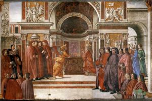 Artist Domenico Ghirlandaio's Work - Angel Appearing To Zacharias