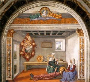 Artist Domenico Ghirlandaio's Work - Announcement Of Death To St Fina