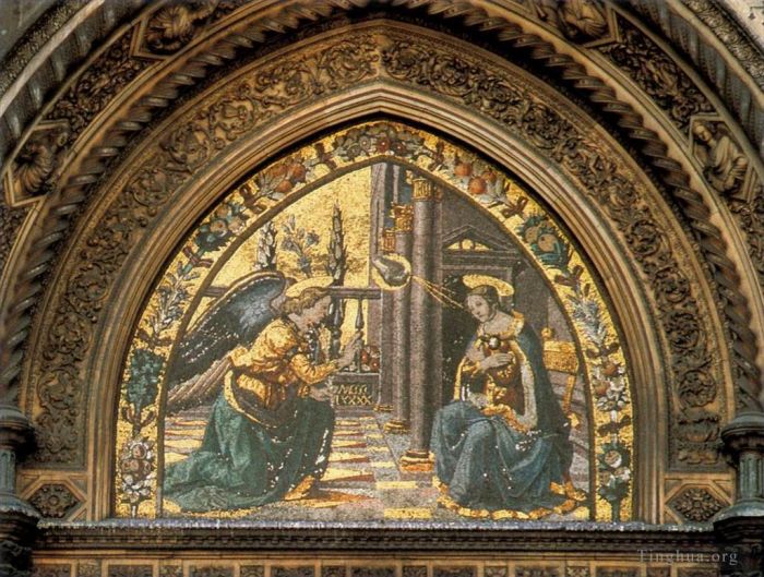 Domenico Ghirlandaio Various Paintings - Annunciation 1489