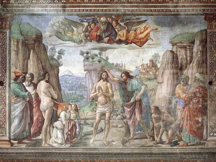 Domenico Ghirlandaio Various Paintings - Baptism Of Christ 1486