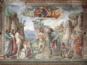 Artist Domenico Ghirlandaio's Work - Baptism Of Christ 1486