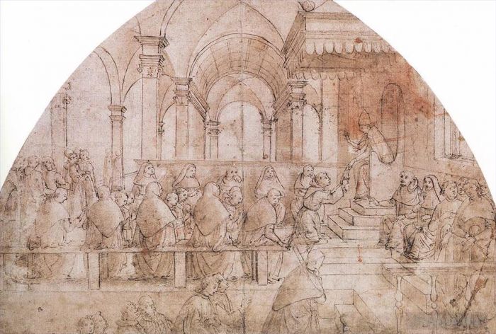 Domenico Ghirlandaio Various Paintings - Confirmation Of The Rule 1483