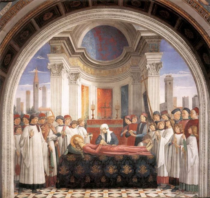Domenico Ghirlandaio Various Paintings - Obsequies Of St Fina