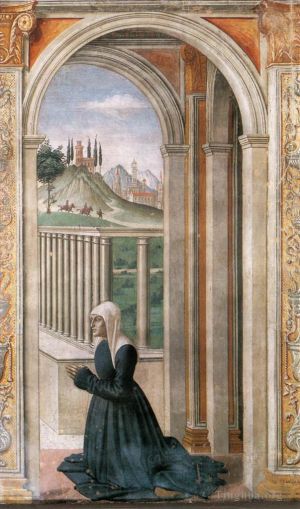 Artist Domenico Ghirlandaio's Work - Portrait Of The Donor Francesca Pitti Tornabuoni