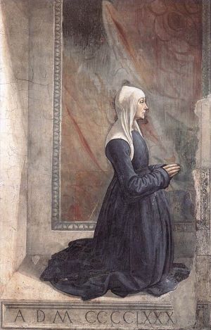 Artist Domenico Ghirlandaio's Work - Portrait Of The Donor Nera Corsi Sassetti
